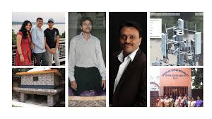 A person kneels beside a drone on a landing pad near a white car, showcasing telecoms innovation with a cell tower and mountains in the background under a blue sky. Engineering for Impact by Apurba Tribedi.