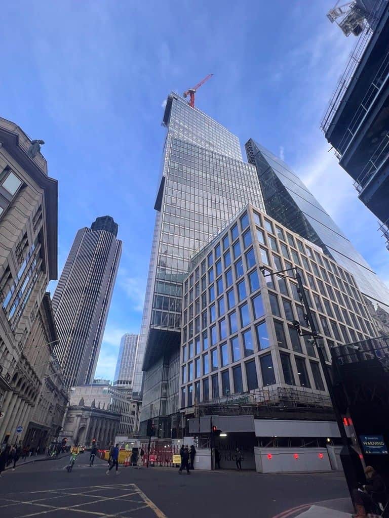 A groundlevel of 8 Bishopsgate in downtown London