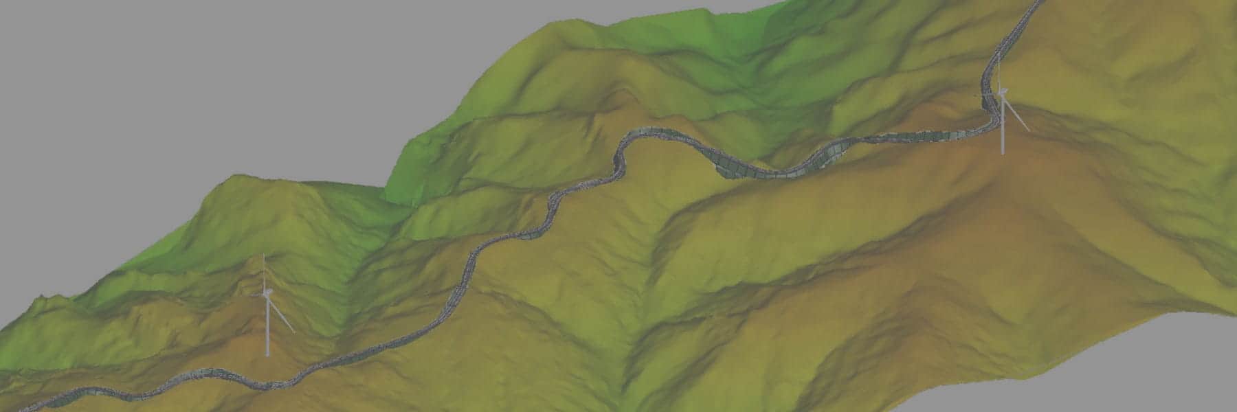 TBEA Xi’an Electric 3D digital rendering of hilly terrain