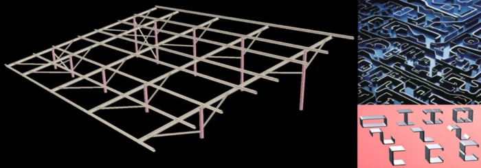 Cold-formed sections are usually used for ground-mounted solar supporting structures