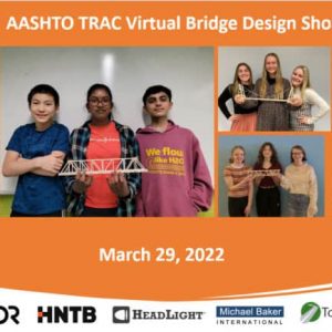 Collage of photos for AASHTO TRAC Virtual Bridge Design Showcase