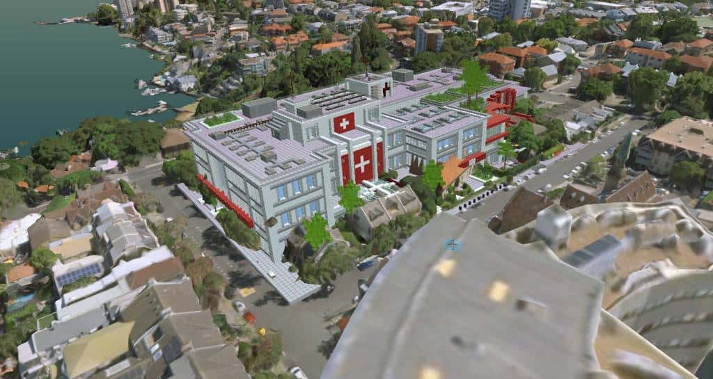 Rendering of student project of Sydney Hospital building