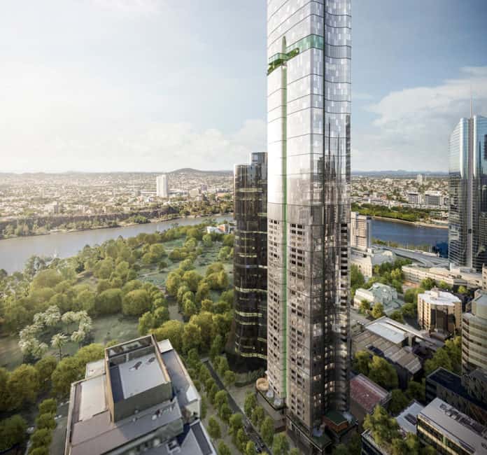 Figure 1b - Current and Future development - the highest building in Brisbane