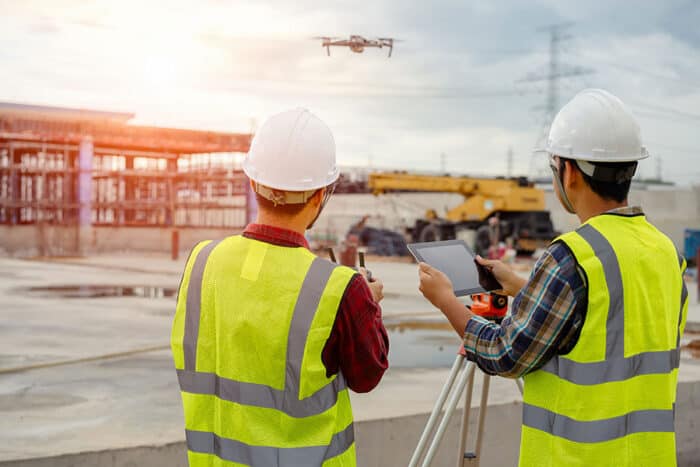 Reality modeling using drone at construction site