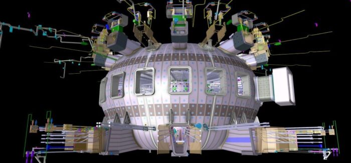 3D rendering of nuclear fusion reactor