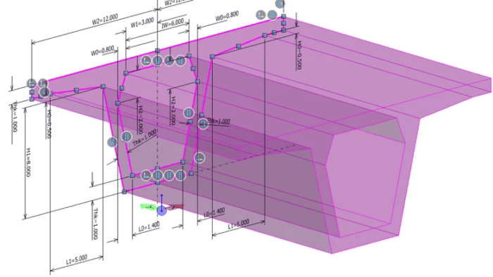 Girder in 3D CAD Models in MicroStation