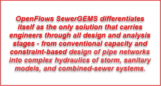 OpenFlows SewerGEMS Solvers Differentiators