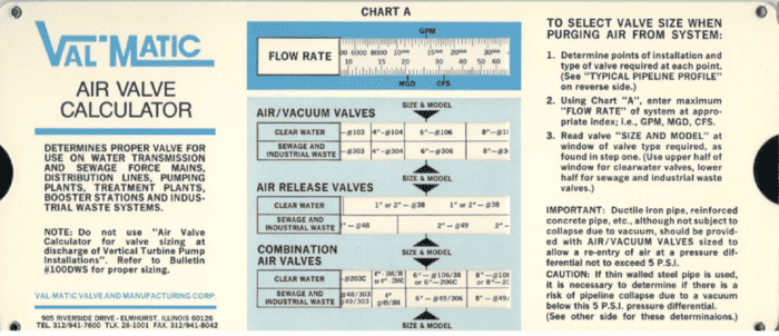 ValMatic Slide Rule front