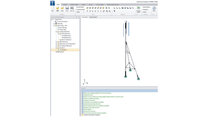 Screenshot of OpenTower Designer displaying Rooftop application in OTD interface.