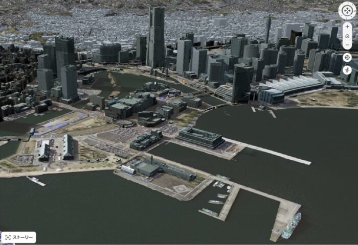 A 3D city model used for urban management and sustainable development.